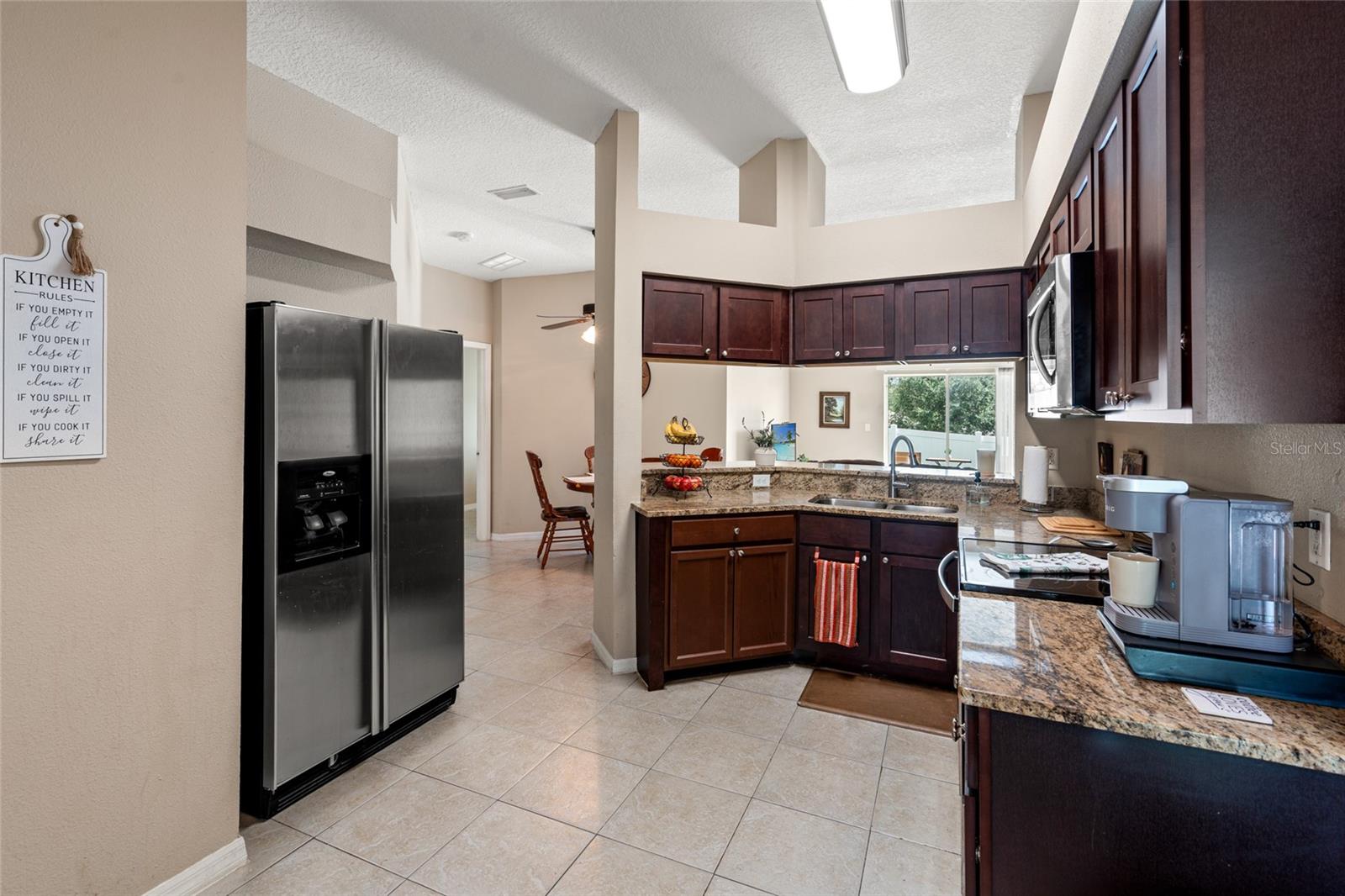 The refrigerator is included with this home