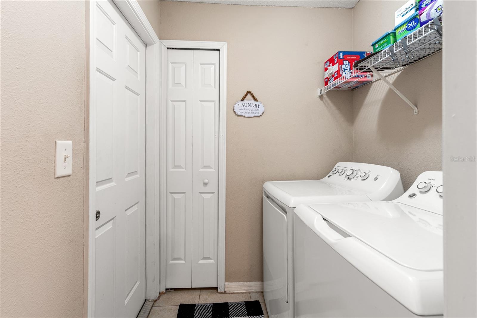 Inside laundry room