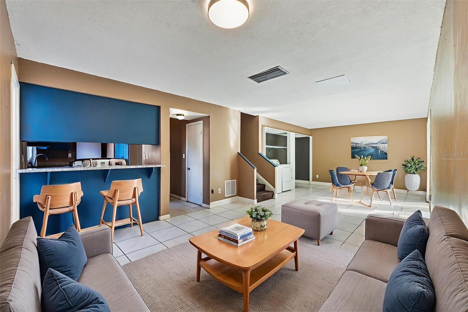 Living Space virtually staged.