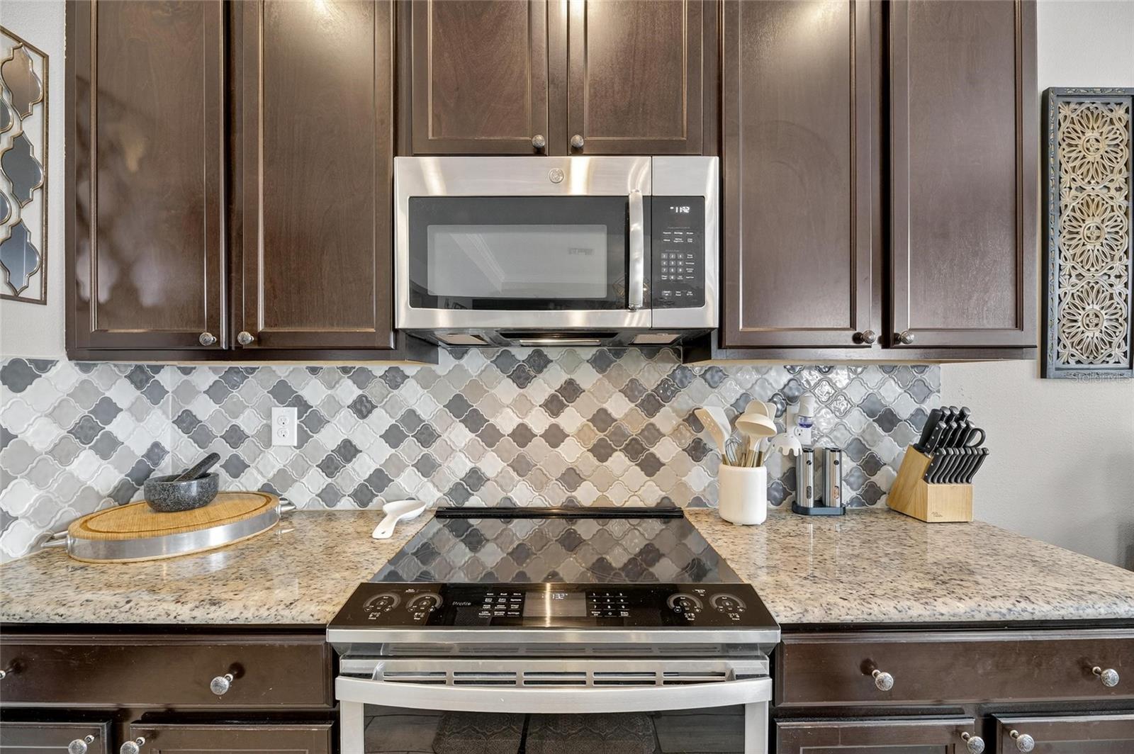 Kitchen w/Decorative Backsplash