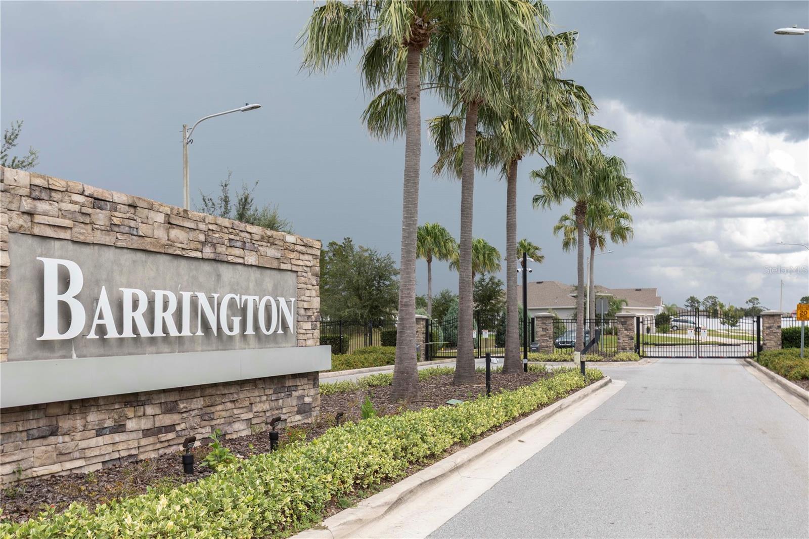Welcome to the Gated Entrance to Barrington at Sterling Hill