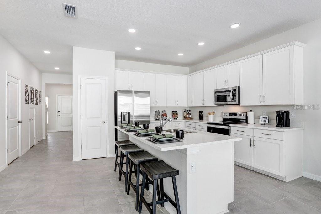 Quartz Countertops in Big Kitchen! (photo of model)