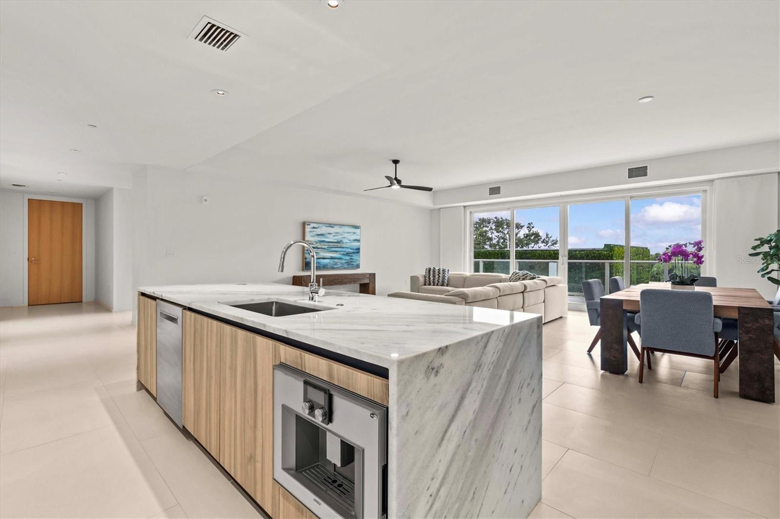 Kitchen/Living/Dining Area