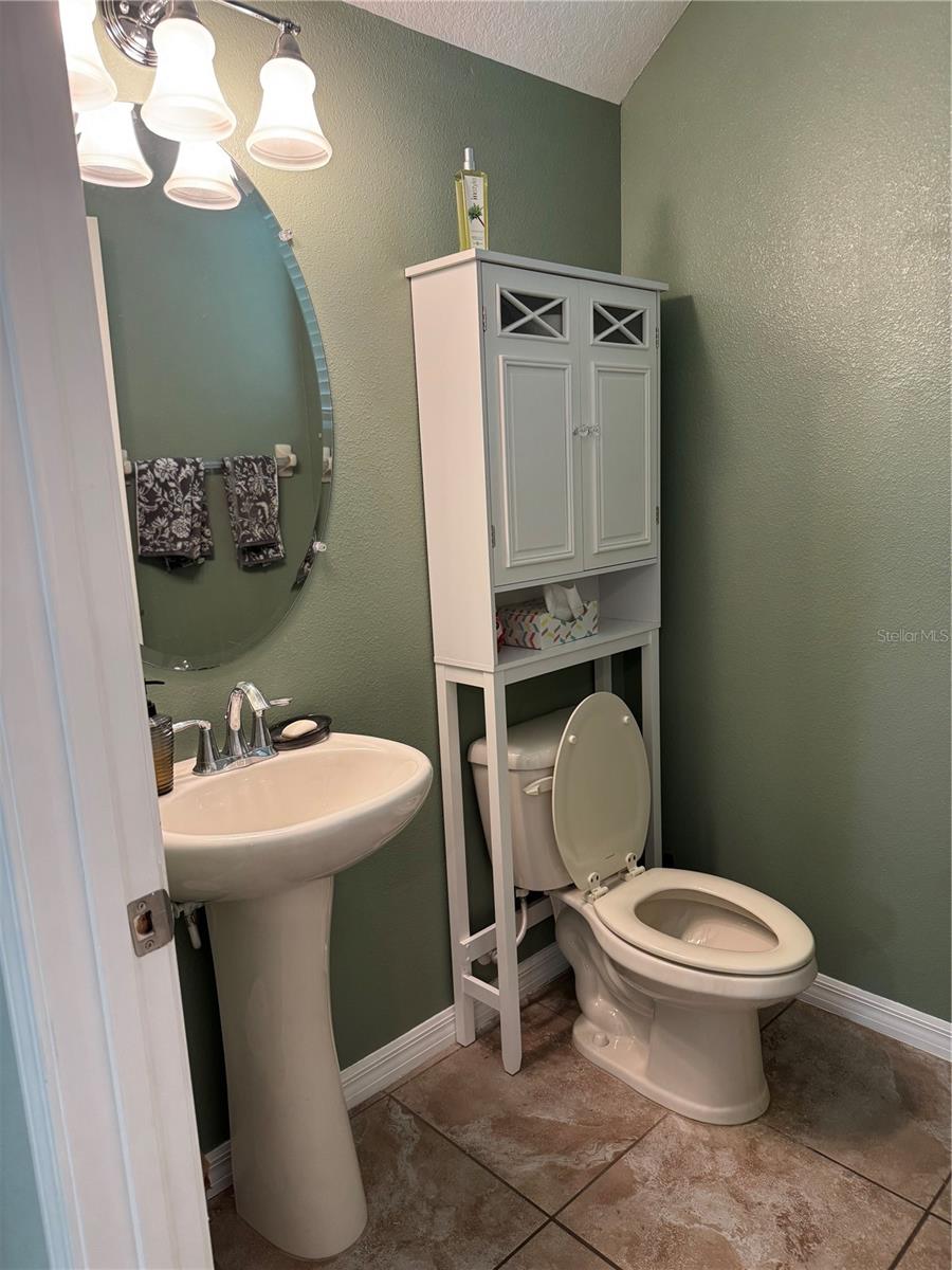 Half bath on the first floor.