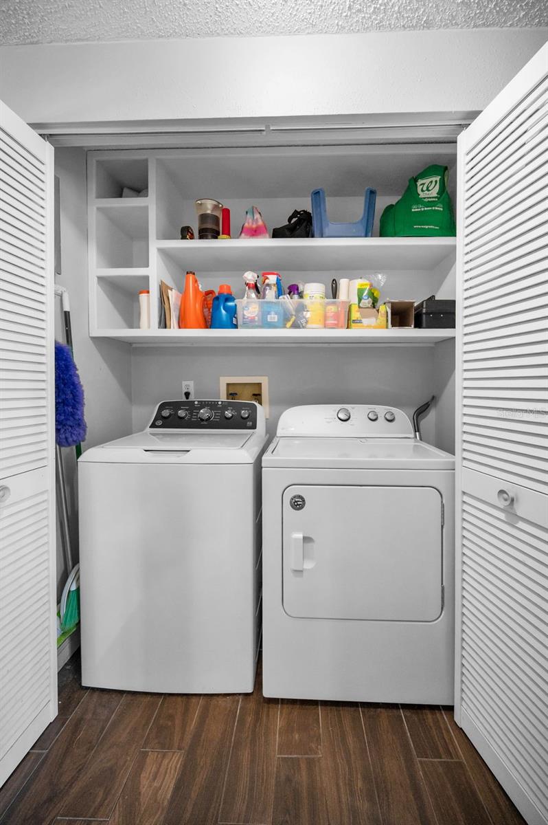 Inside Laundry Closet - Washer & Dryer inluded