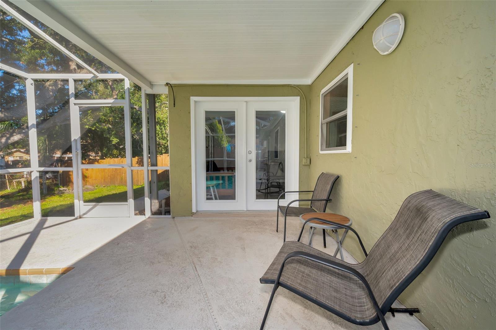 French Doors to Family Room