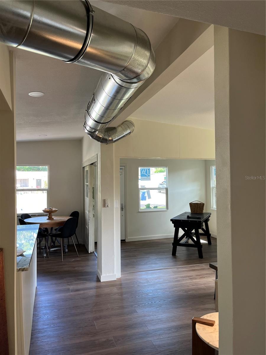 VIEW FROM HALLWAY INTO MAIN LIVING AREAS