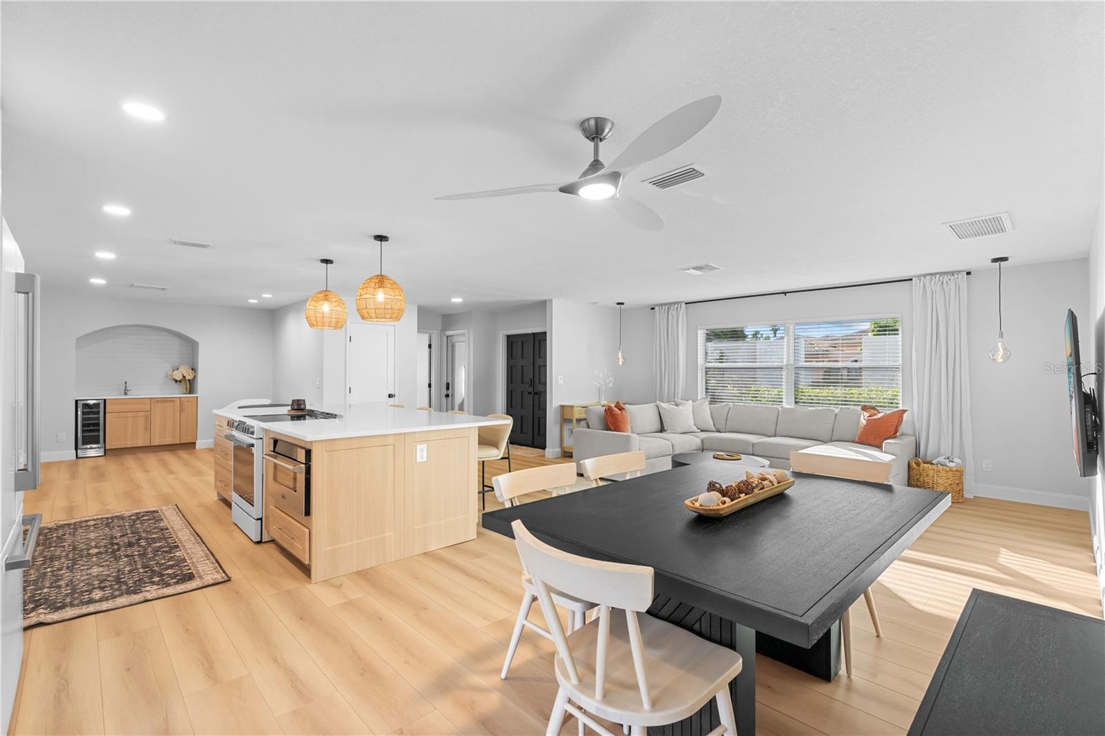 Dining, Kitchen, Living Combo