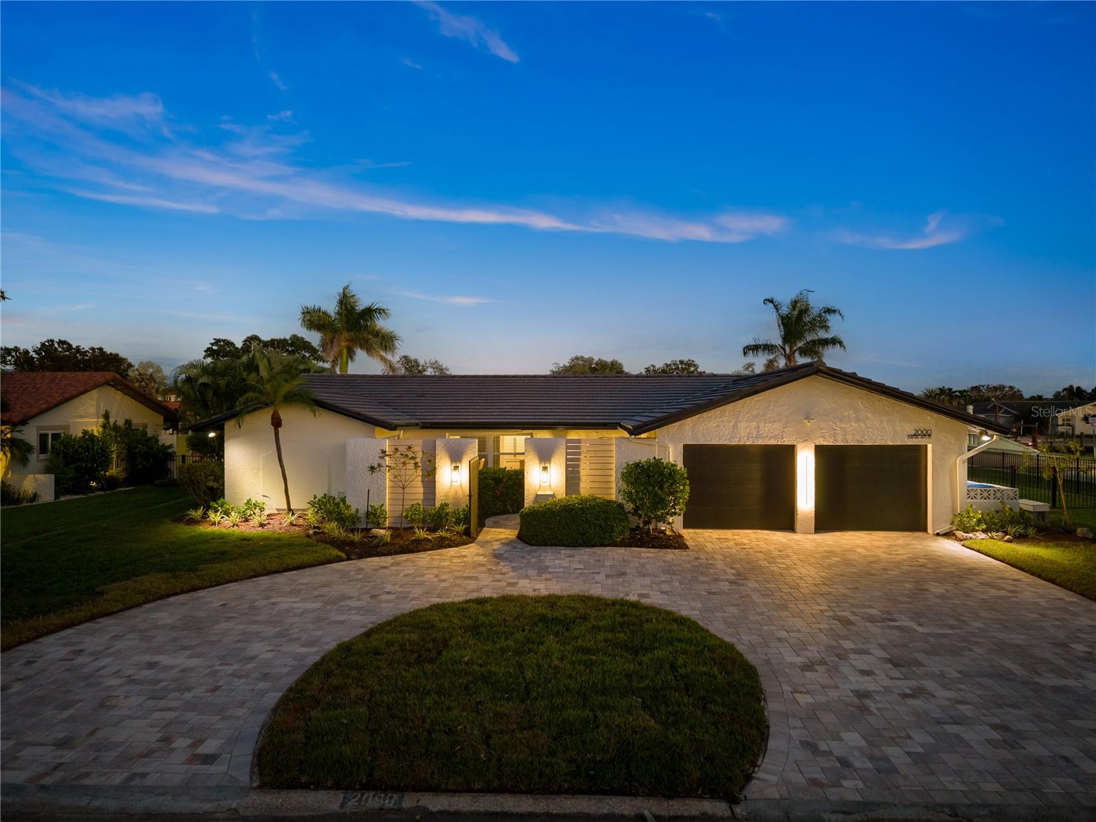 Front of Home at Sunset