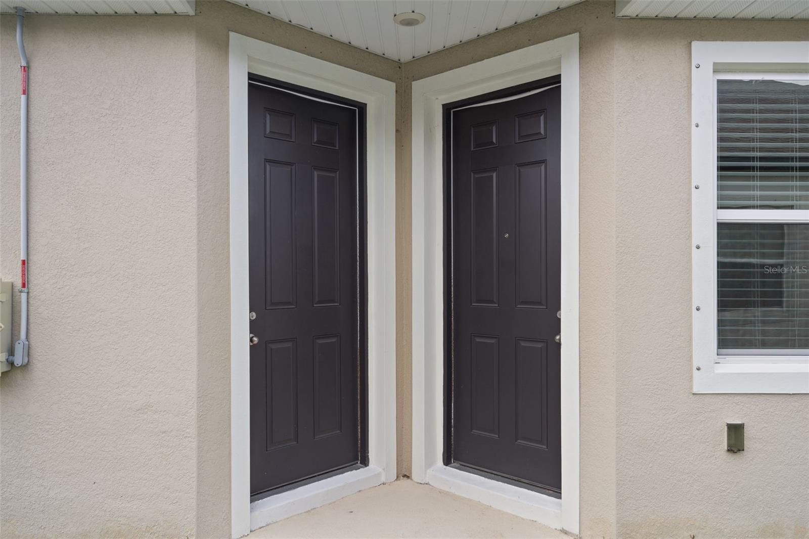 In-Law suite private entry and service door to gargage.