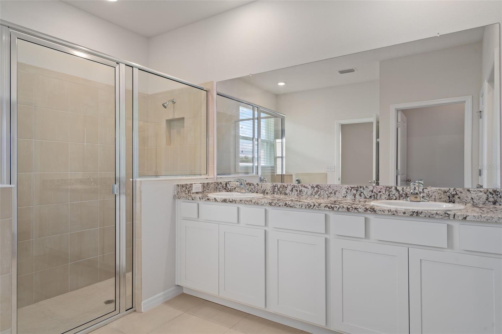 Plenty of storage - large shower.