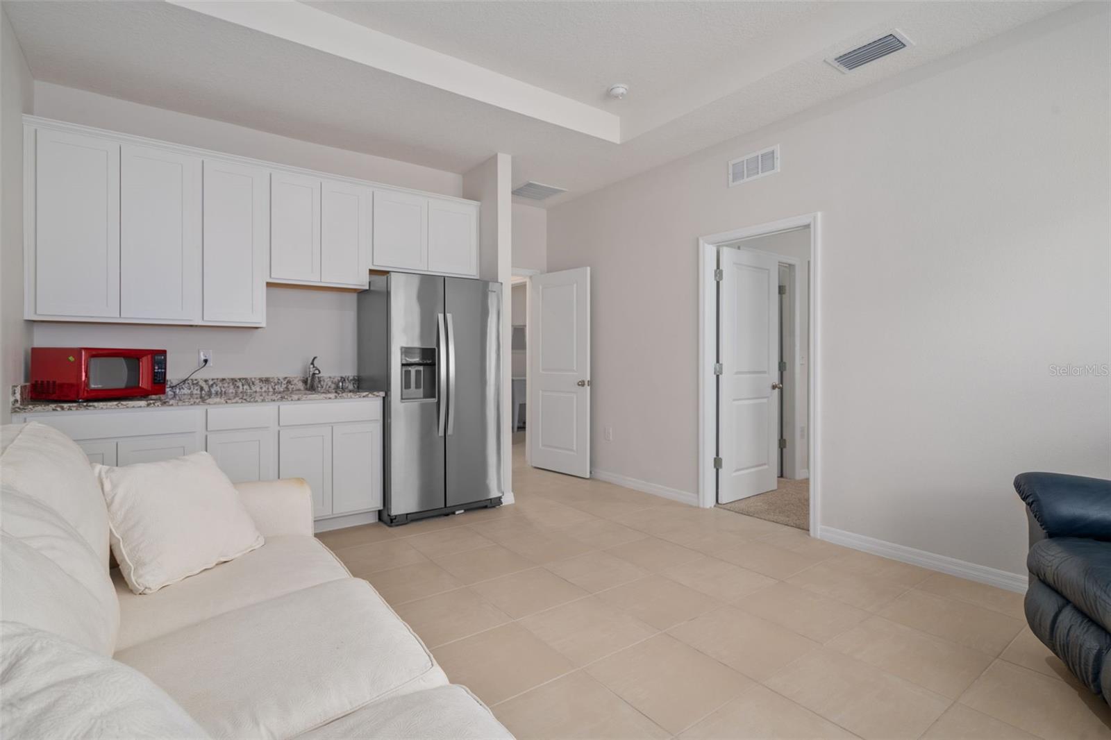Kitchenette in flex space.