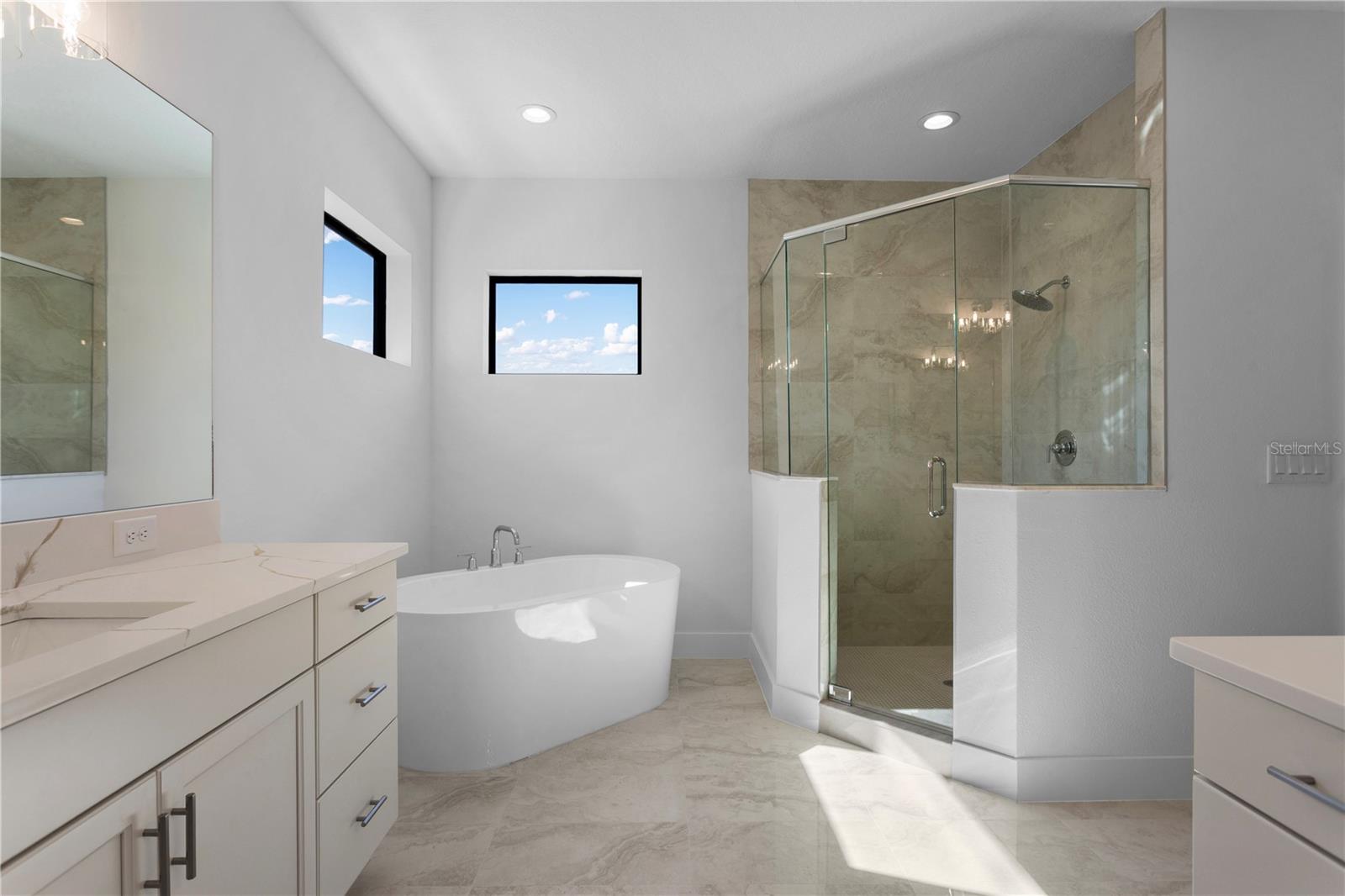Main Bathroom with Stand Alone Tub