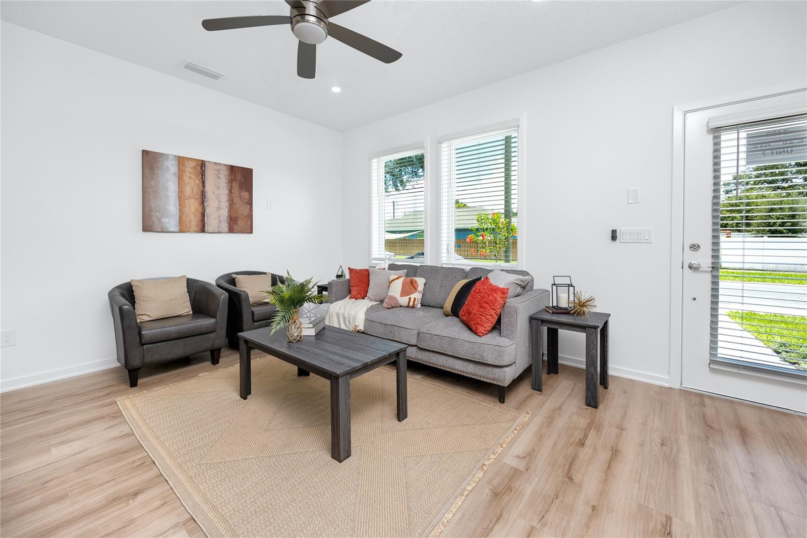 Staged area of the living area