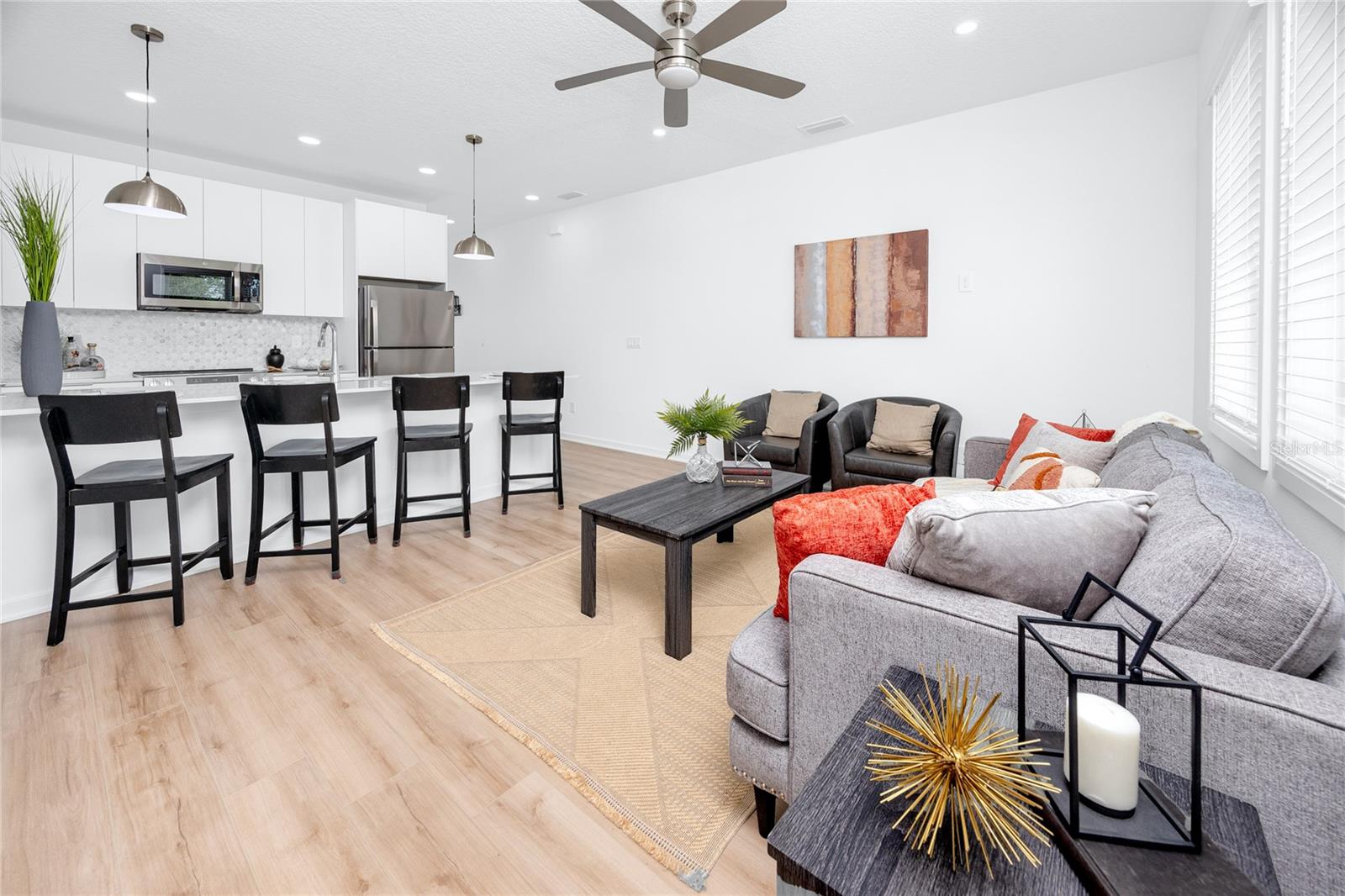 Cortec Flooring and modern fixtures throughout the home