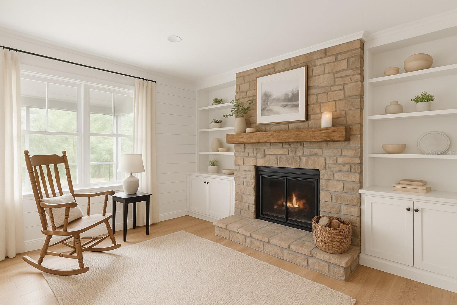 Virtually Renovated Fireplace