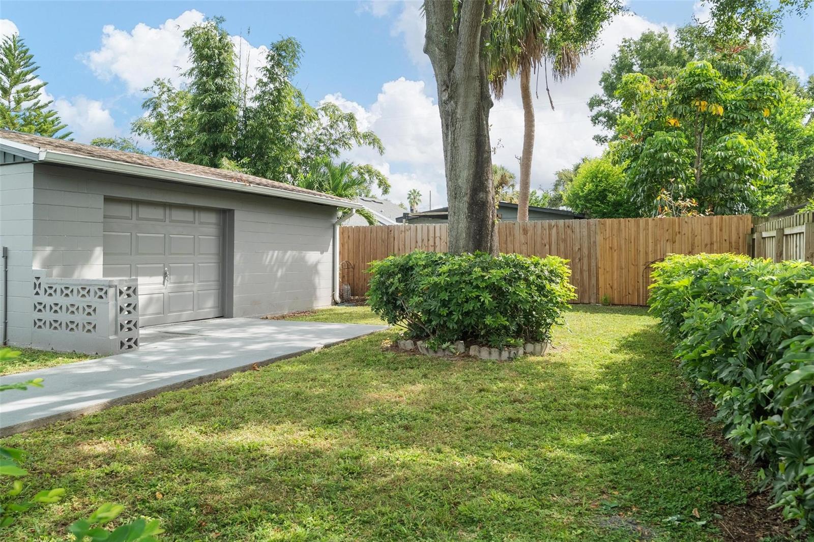 Detached Workshop in backyard