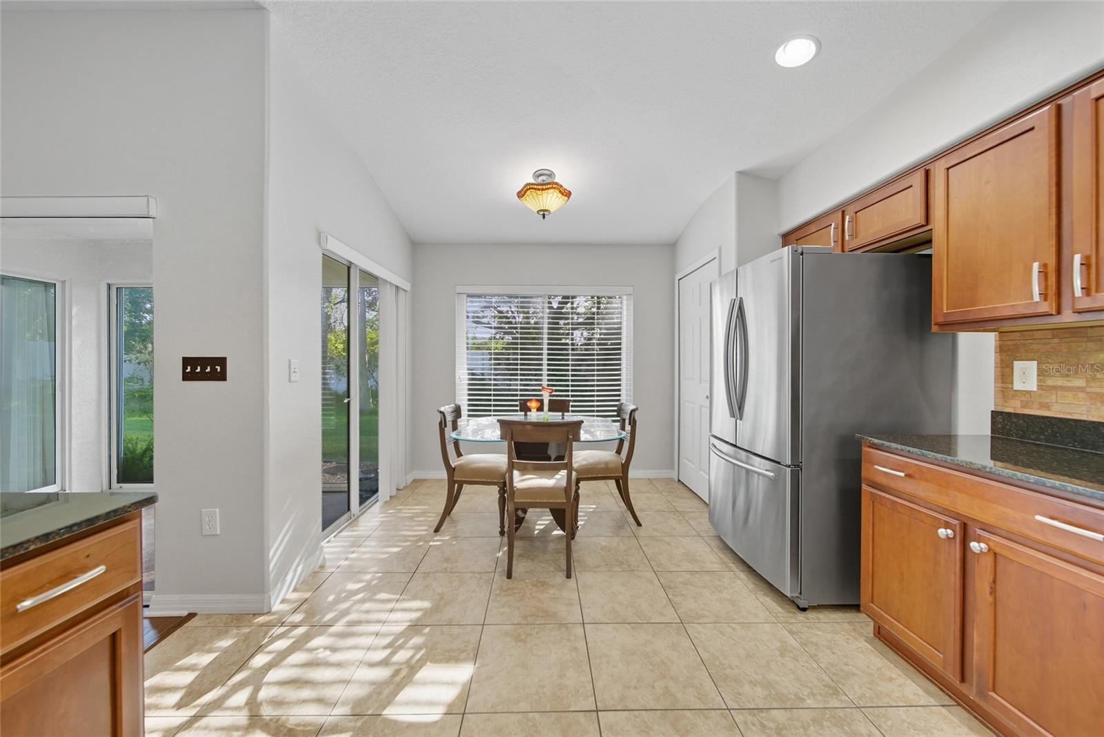 Kitchen with stainless steel appliances