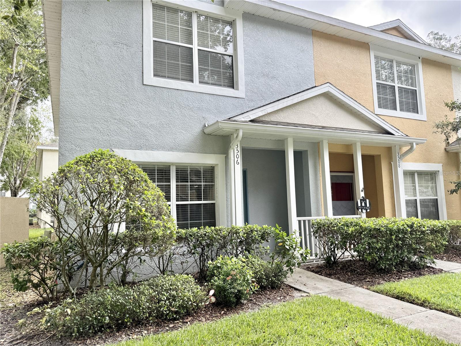 Front View of the Townhome - Corner Unti