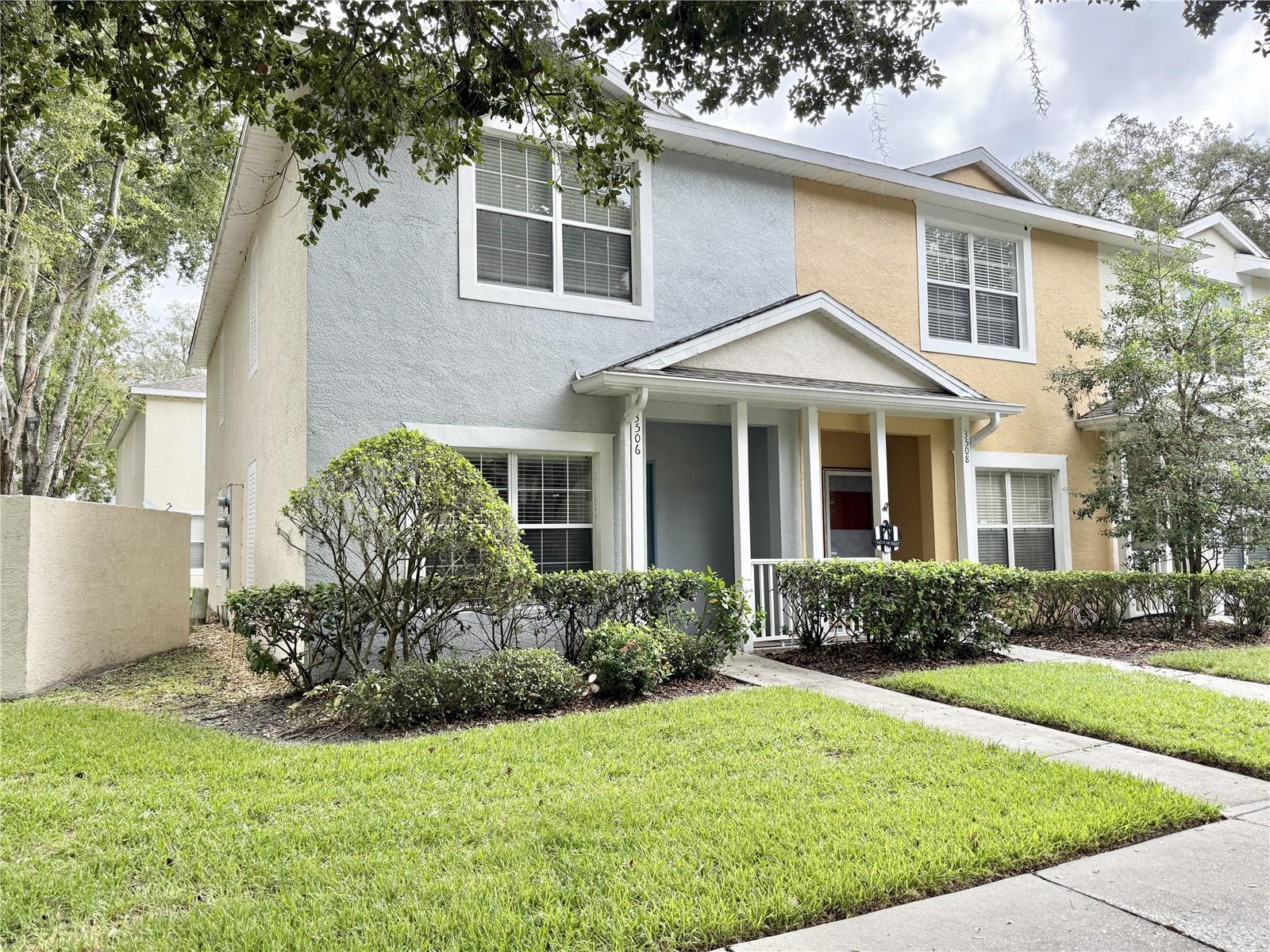 Front View of the Townhome - Corner Unit