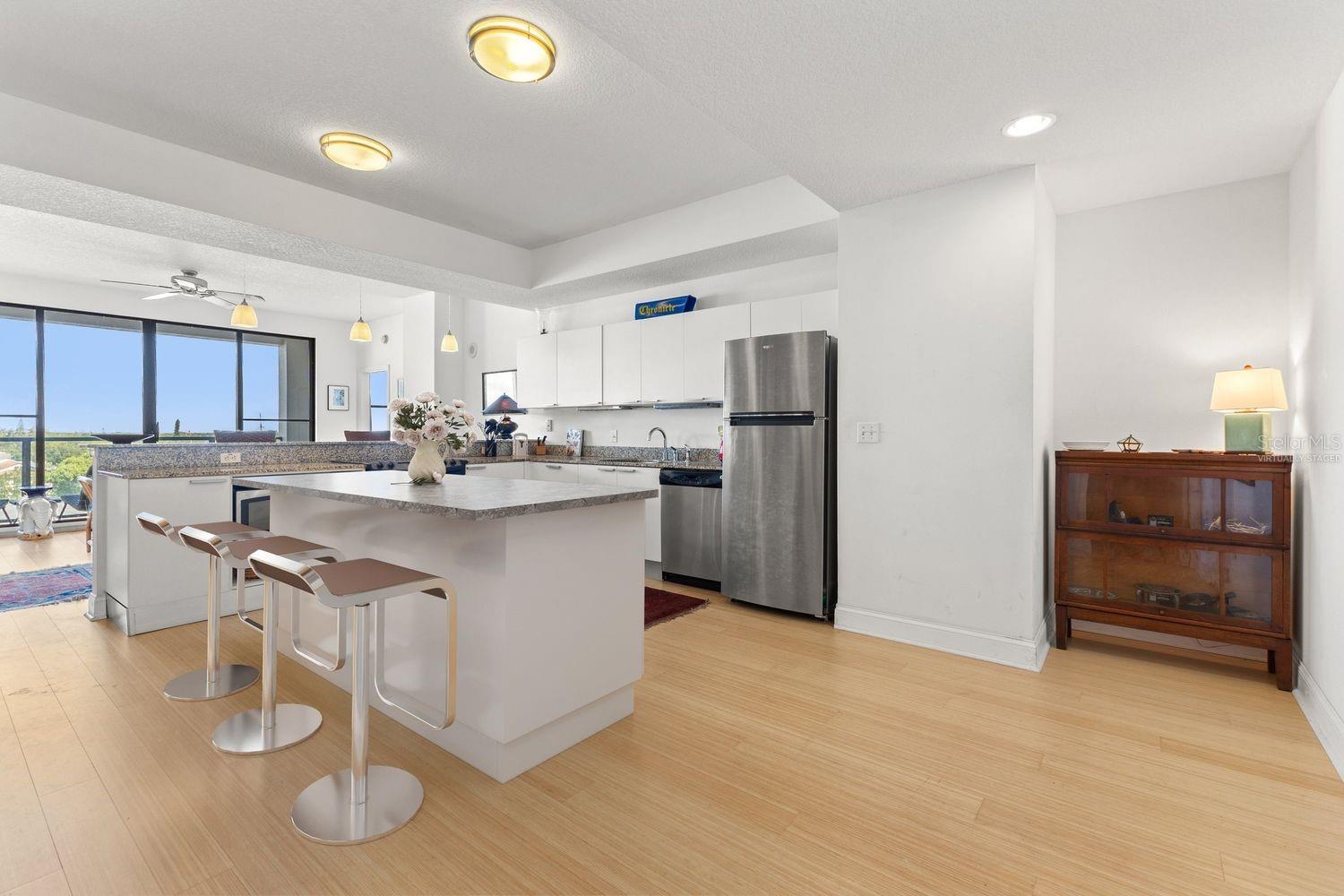 Virtually Staged Kitchen Island