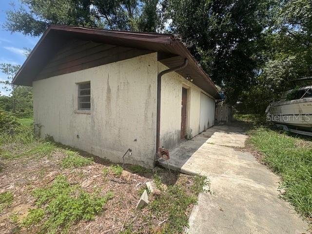 concrete block garage