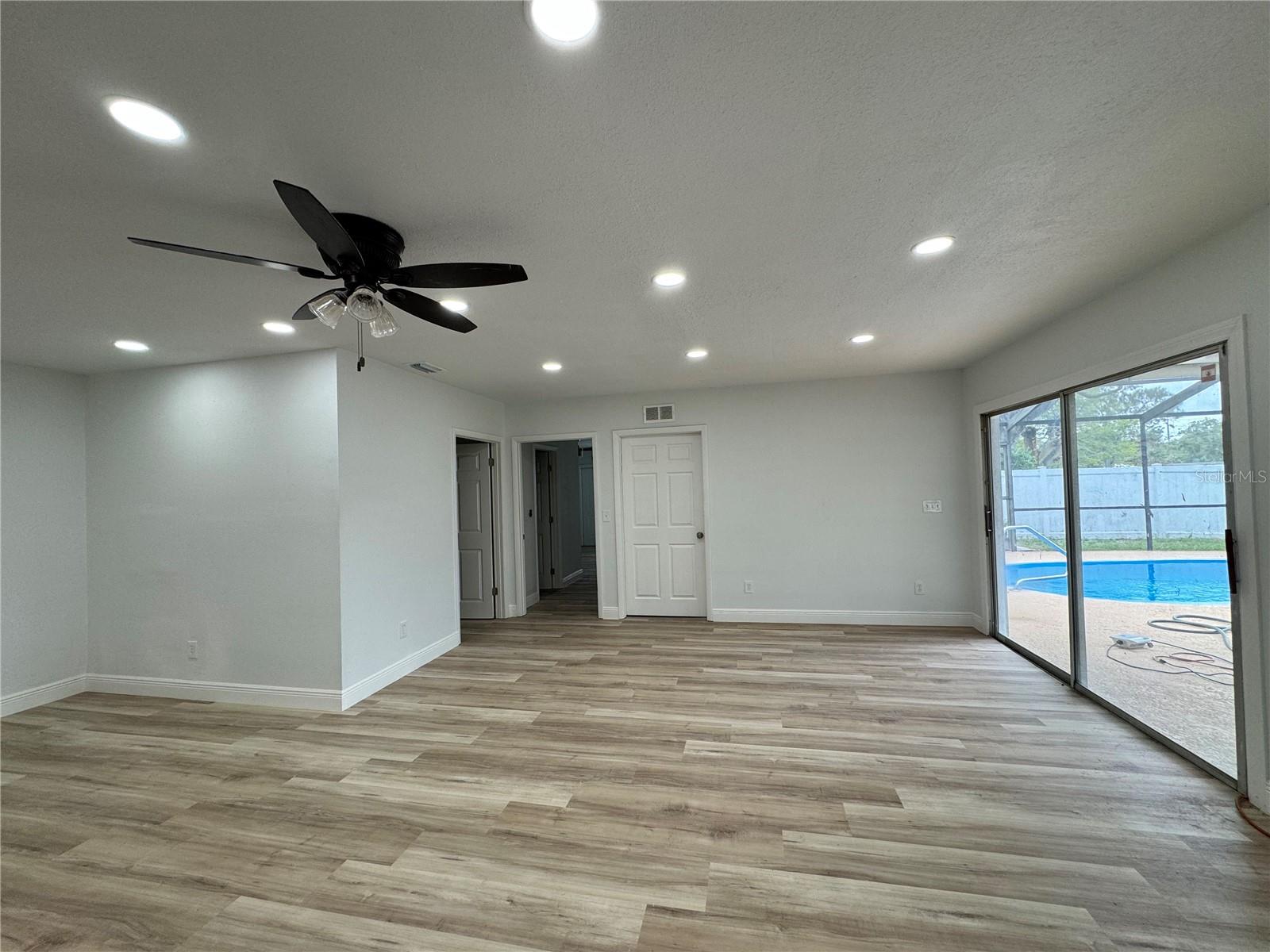 second living room and dining room area