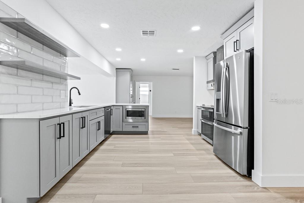 Kitchen cabinets have tons of storage