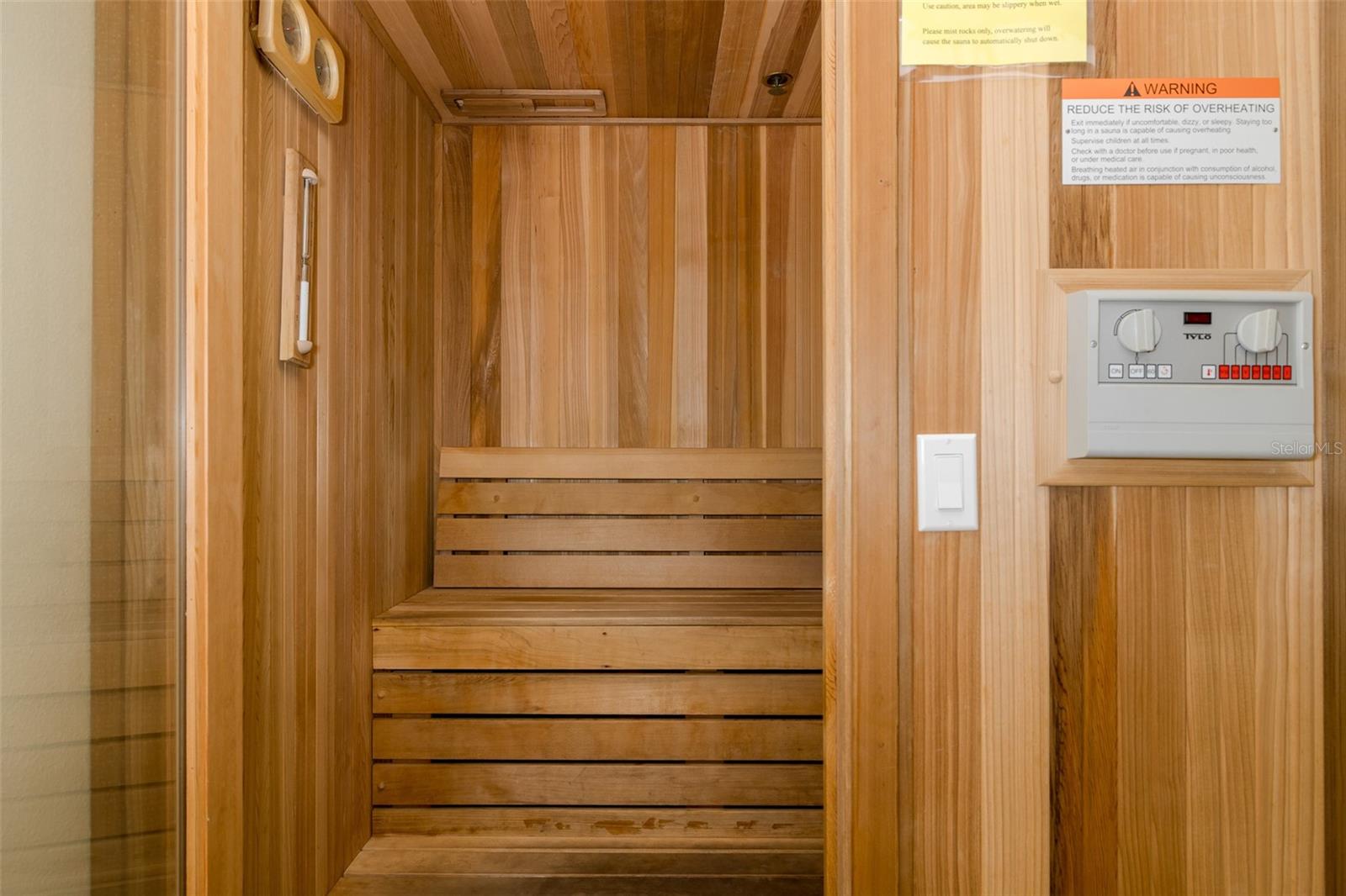 Sauna in mens and womens locker rooms