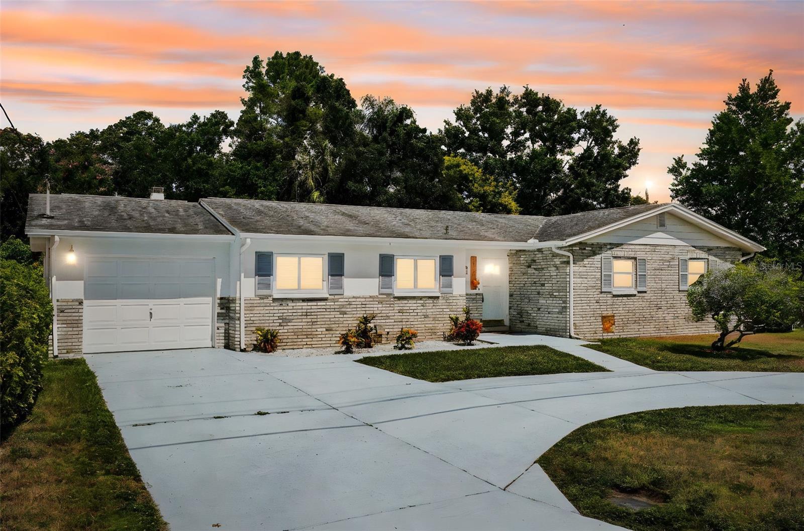 Front of home at twilight