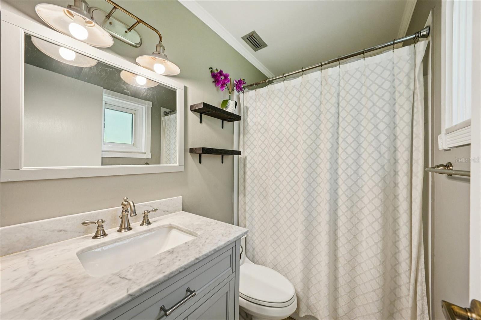 En suite bathroom with step-in shower