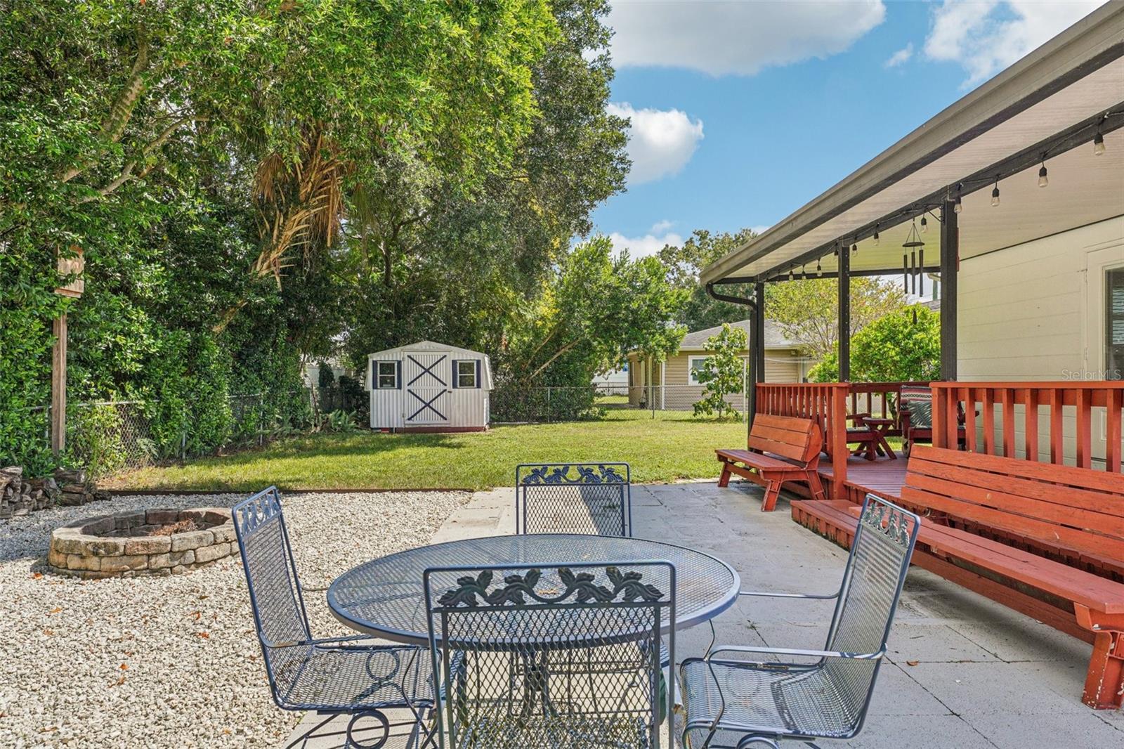 Enjoy peaceful days or evenings by the firepit