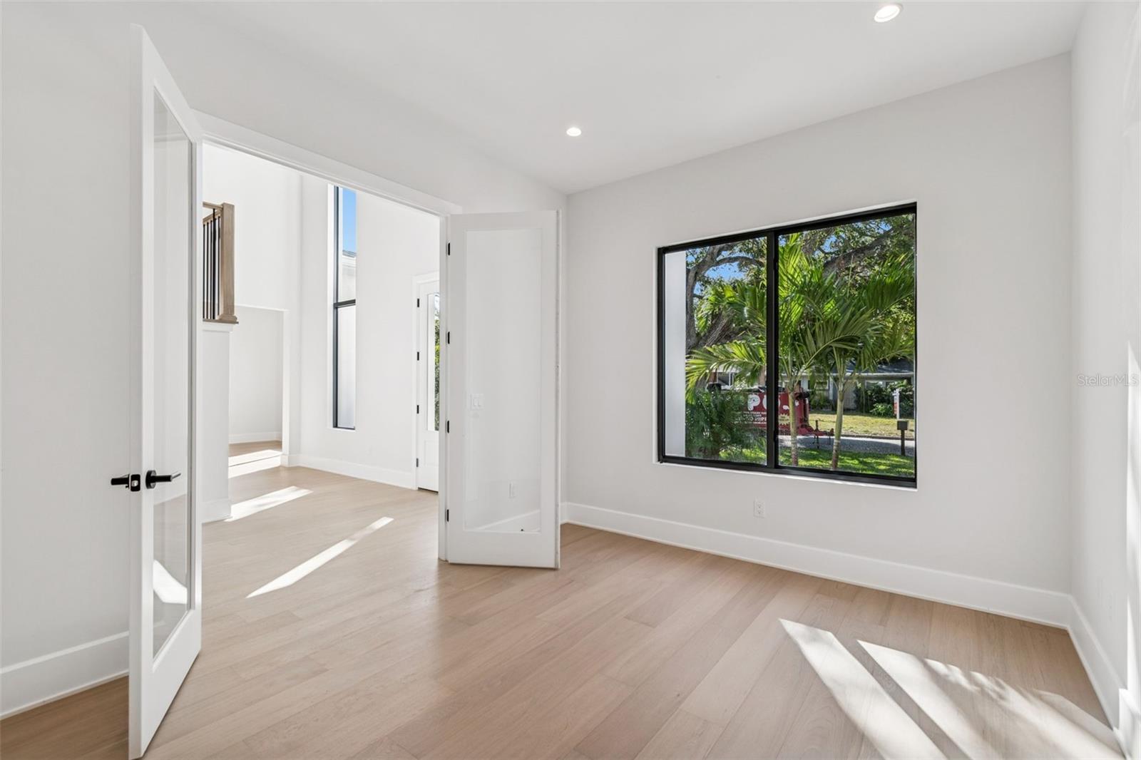 Office space with french glass doors