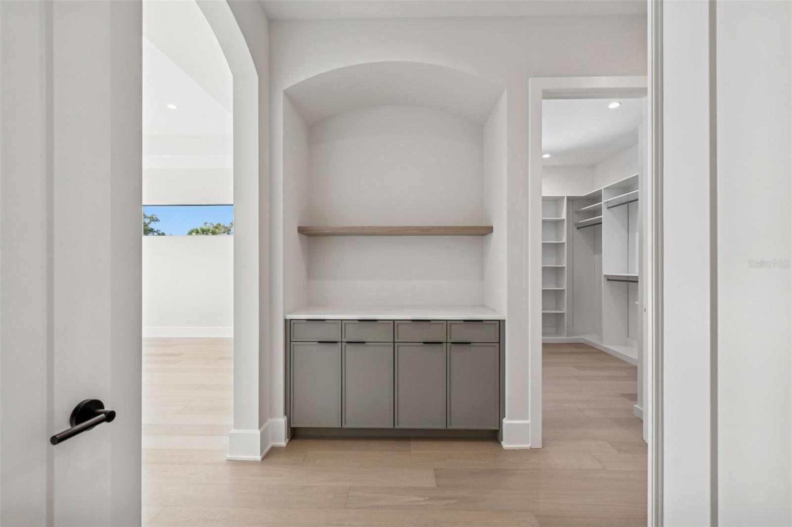 Master wing with double doors