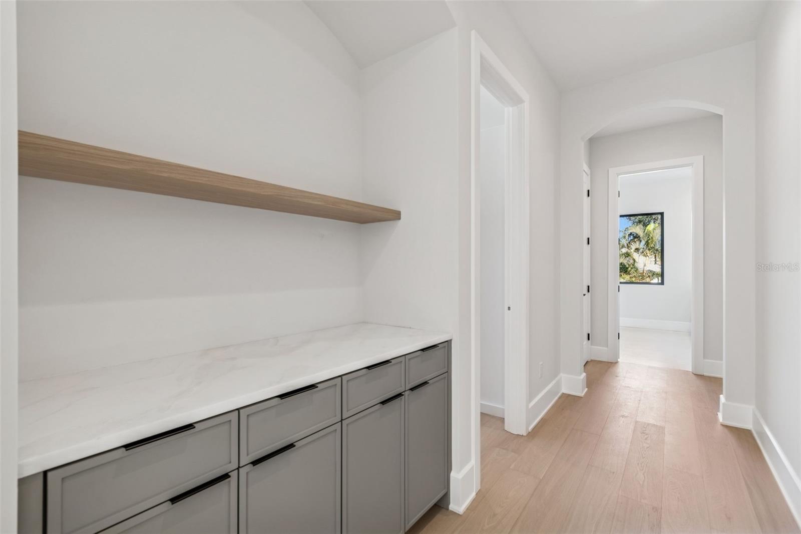 Hall way leading to master bath