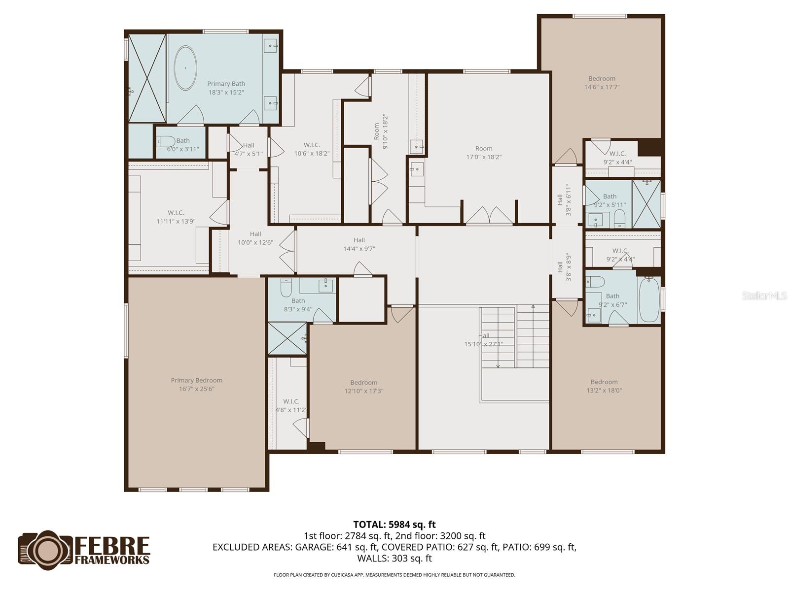 Upstairs floor plan