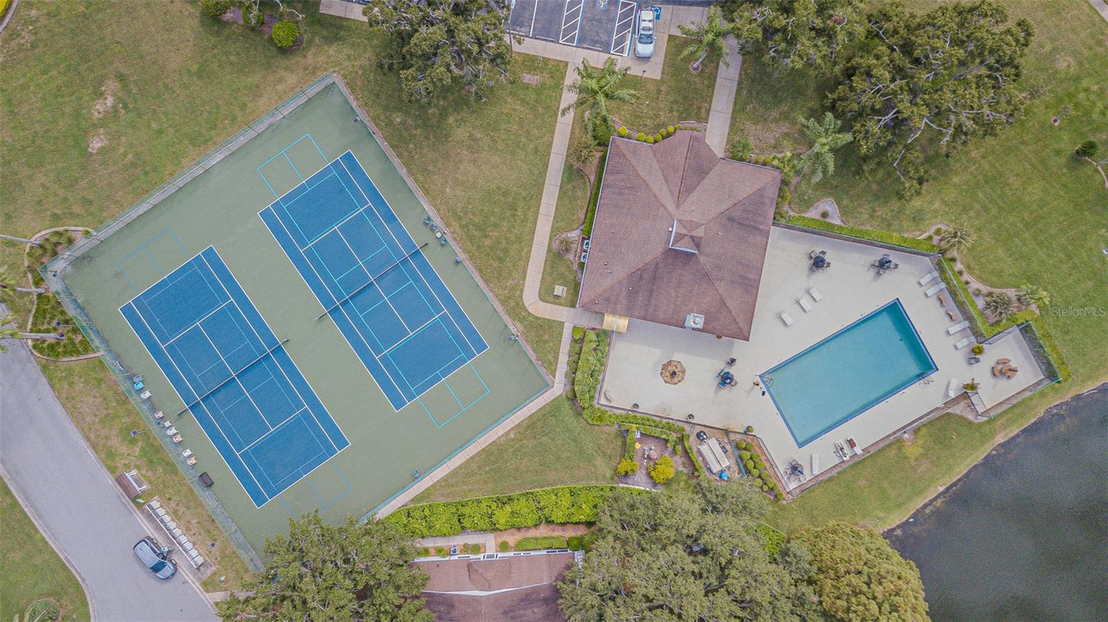 Pool, clubhouse, tennis and pickleball