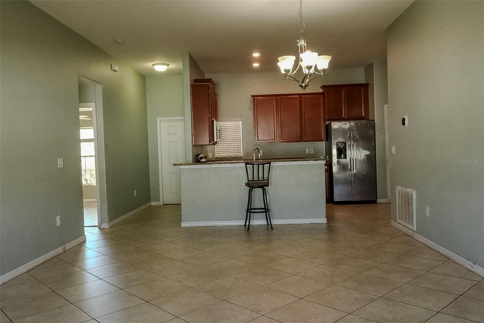 Kitchen From Living Room
