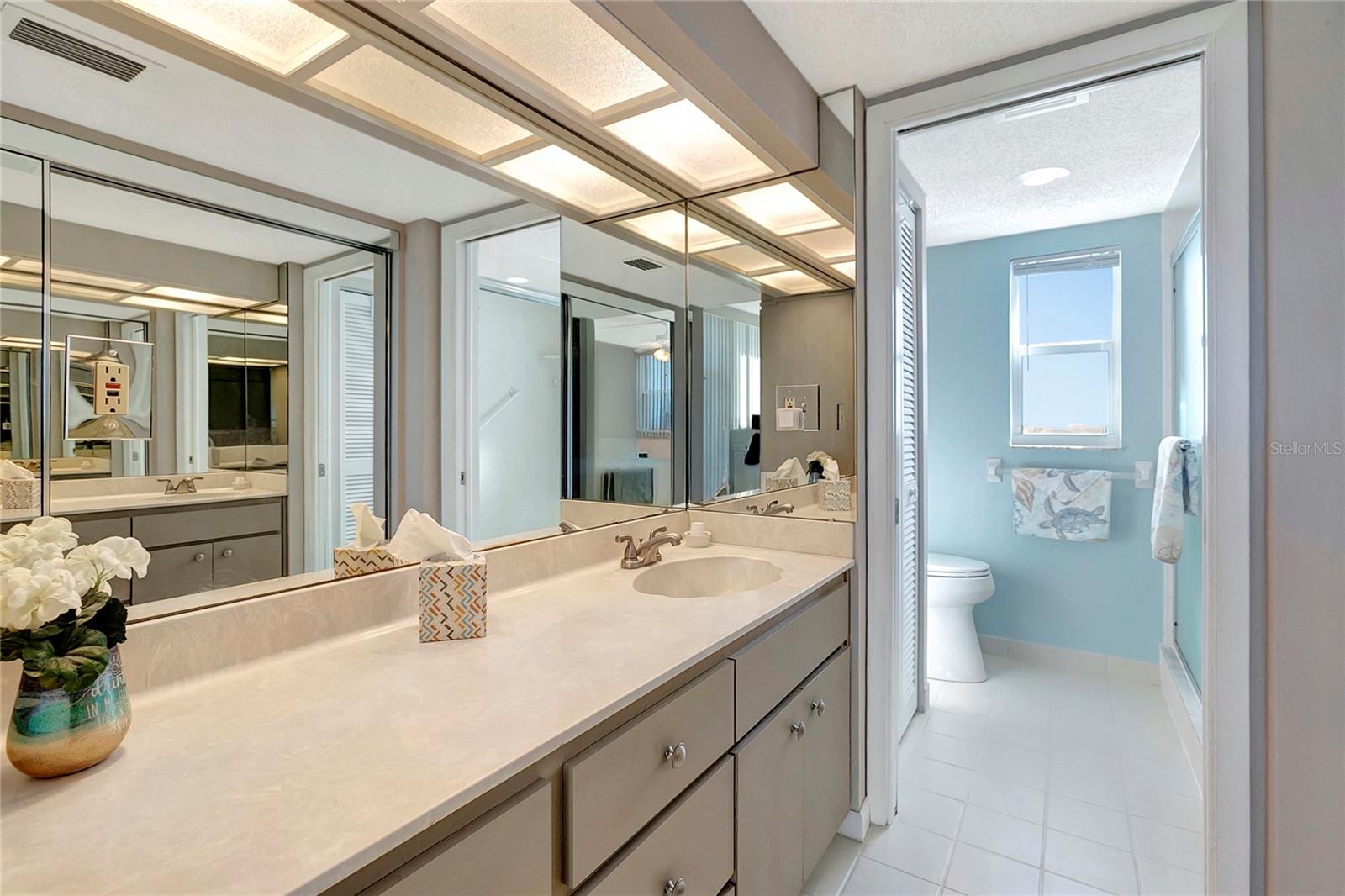 ensuite with water views