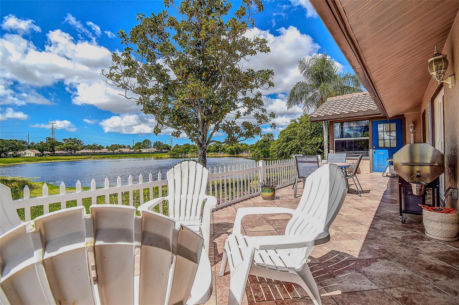 Tiled back deck