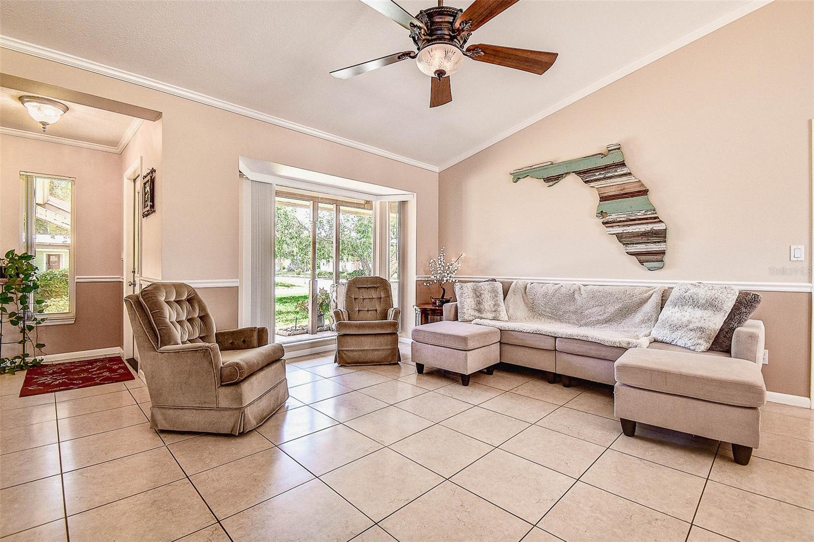 Entry foyer on left