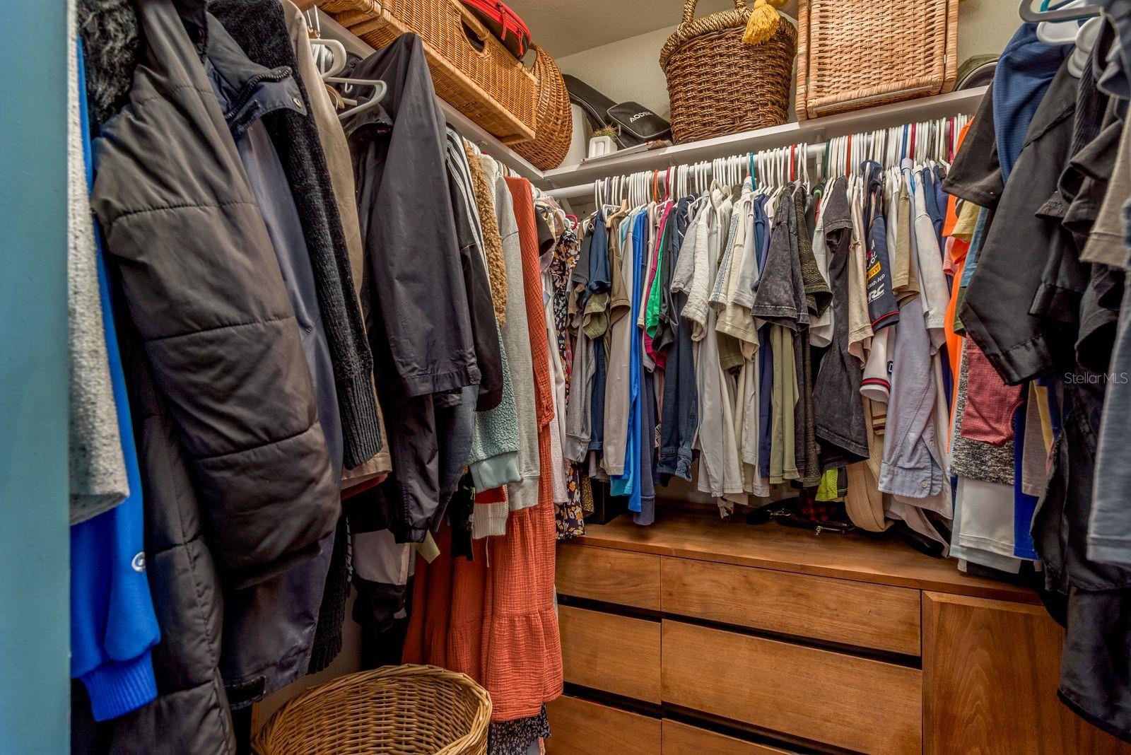 Walk In Master Closet w/ attic storage!