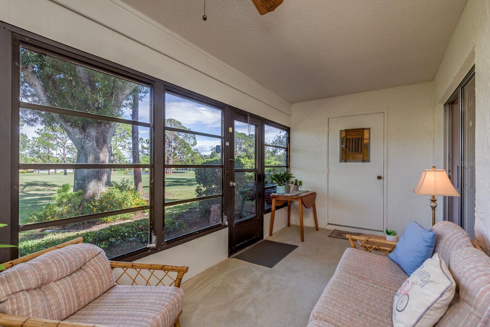 Sun room overlooking the golf course!