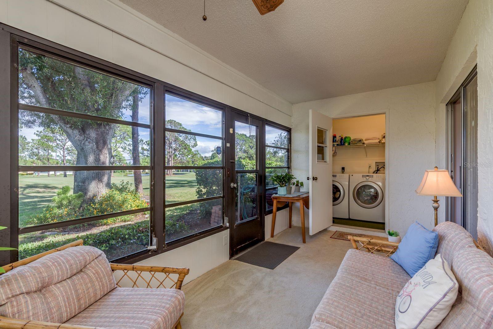 Sun room overlooking the golf course!