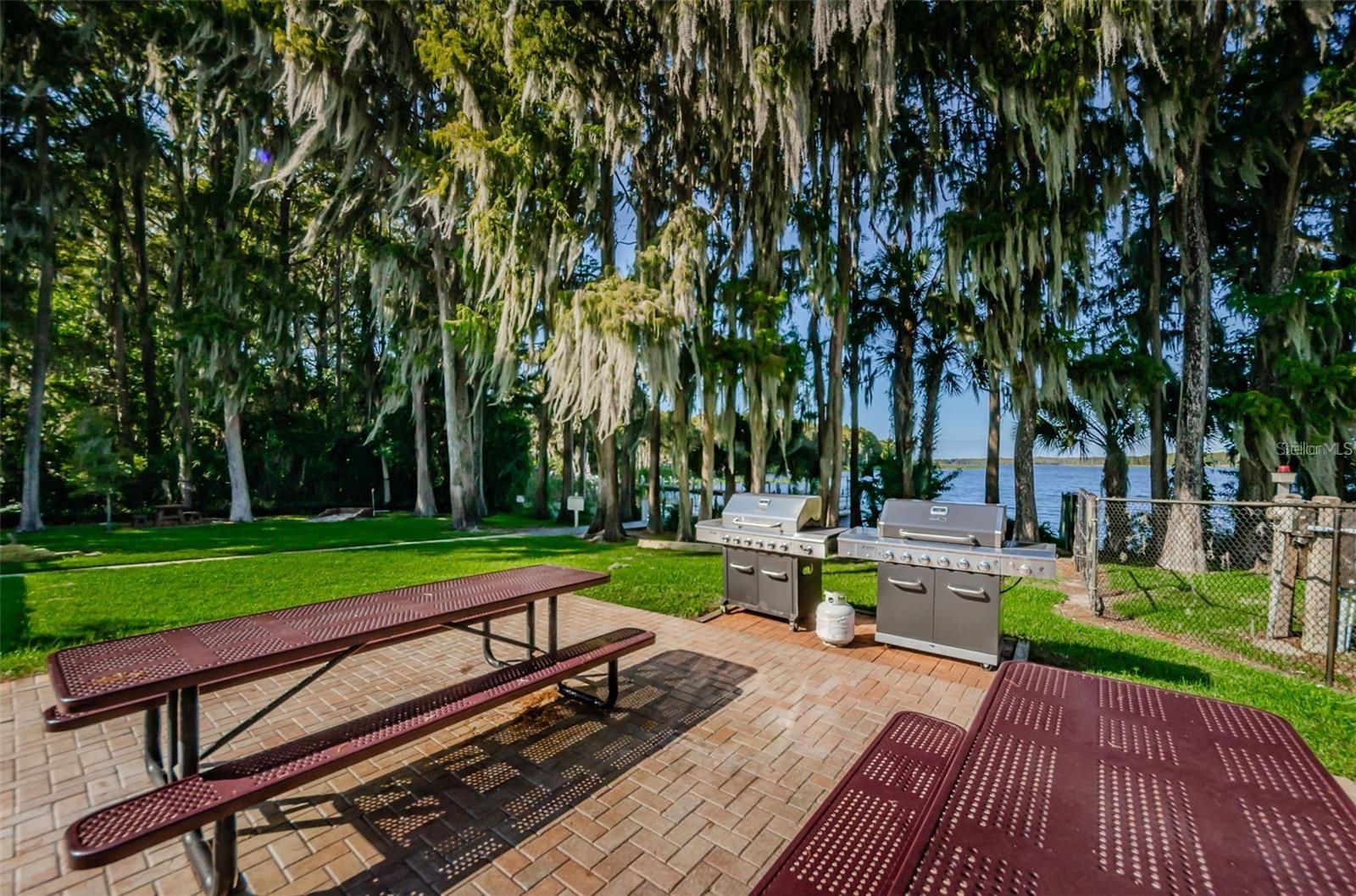 Lodge Grill Area overlooking Lake Tarpon