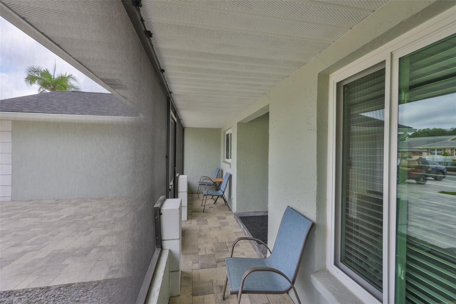 Enjoy sipping tea and relaxing watching the view of passersby in the community. This also makes it convenient for deliveries and guests getting out of the elements.