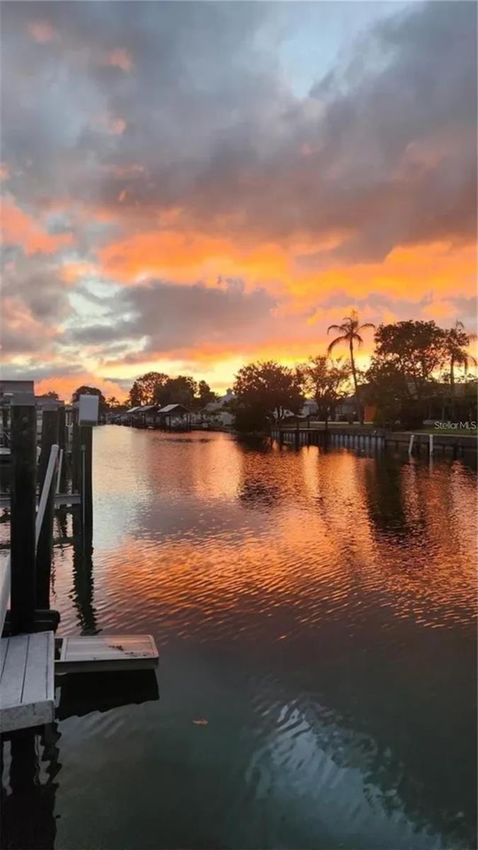 Sunset down the canal