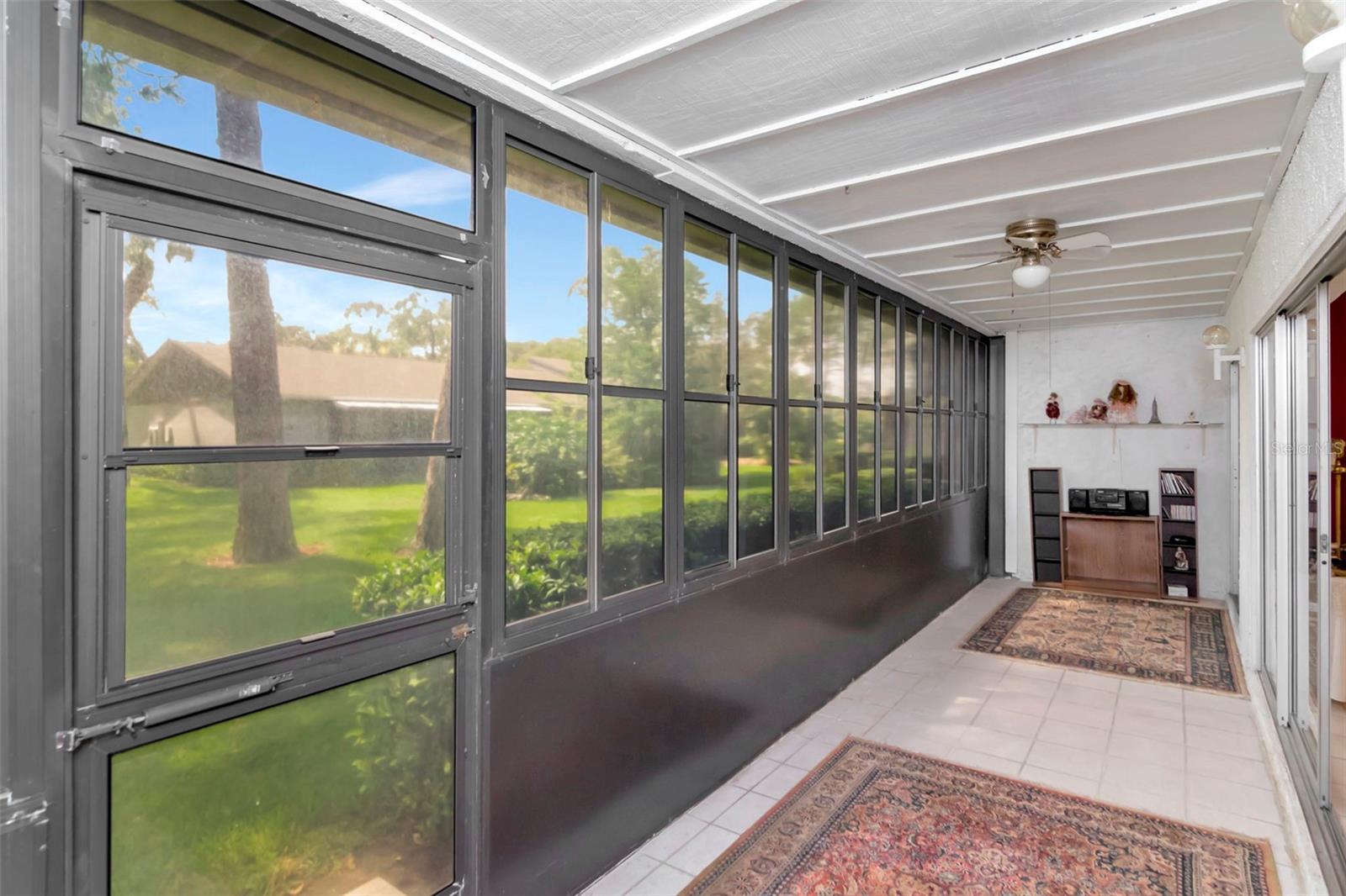 Extremely large Florida room with removable windows