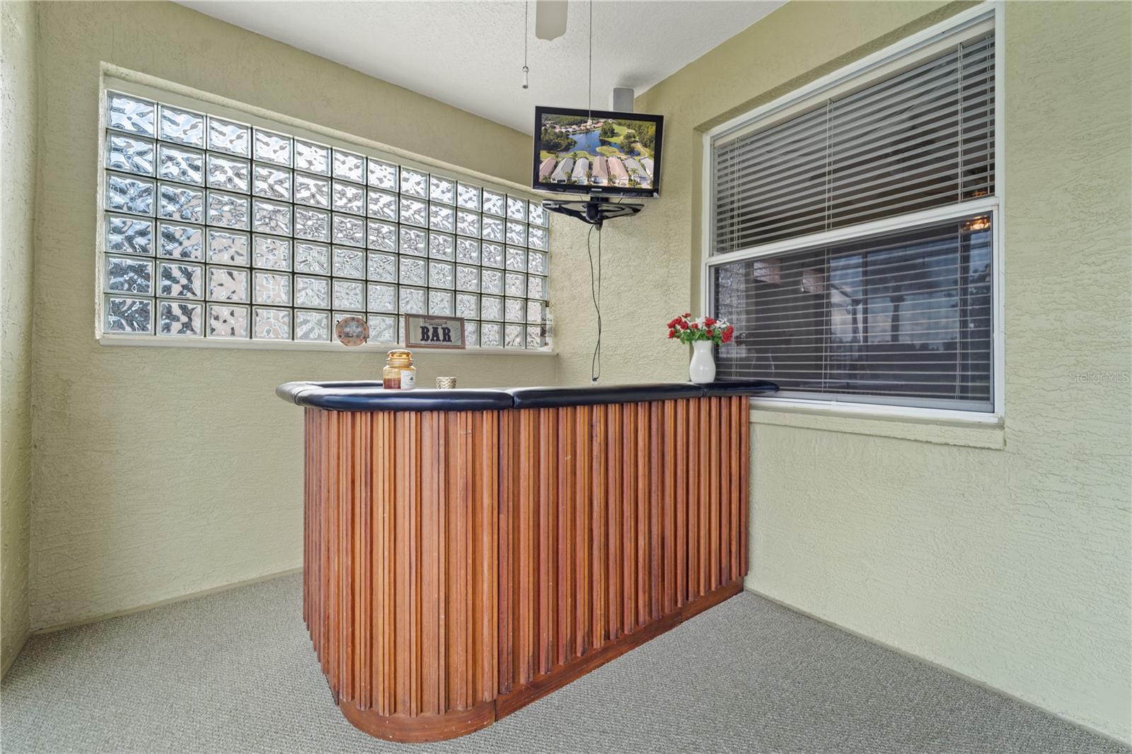 Bar in enclosed Patio