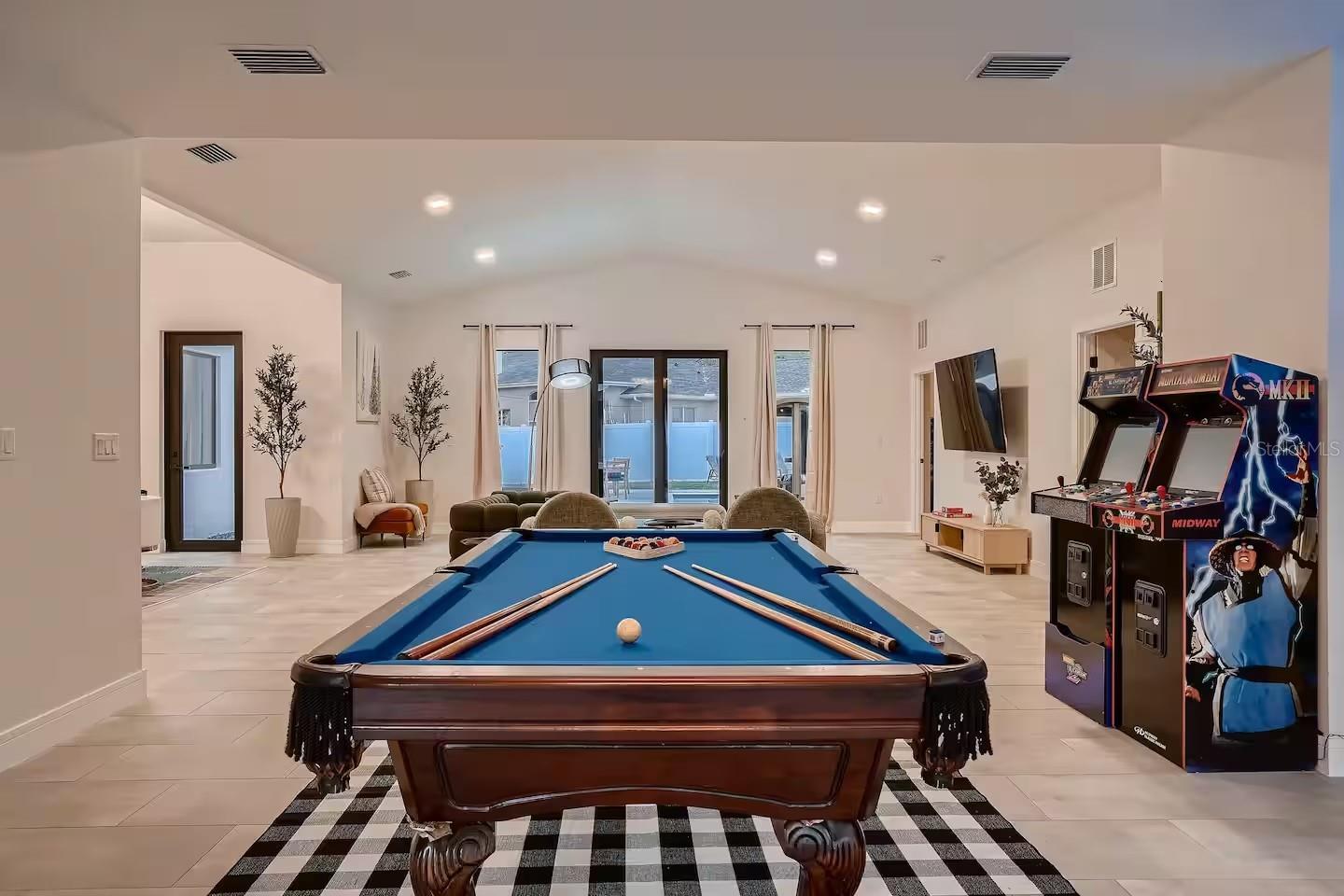 Plenty of Room to Play Pool and Socialize